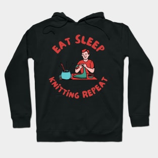 Eat sleep knitting repeat Hoodie